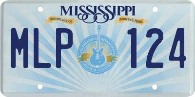MS license plate MLP124