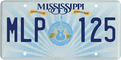 MS license plate MLP125