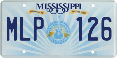 MS license plate MLP126