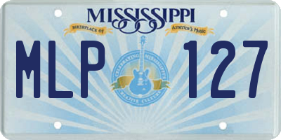 MS license plate MLP127