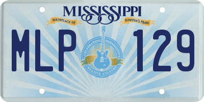 MS license plate MLP129