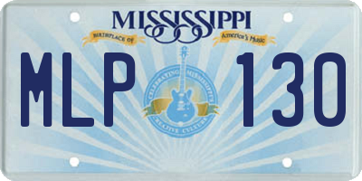 MS license plate MLP130