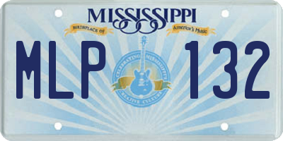 MS license plate MLP132
