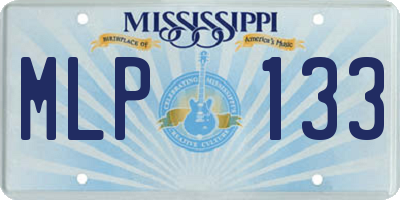 MS license plate MLP133