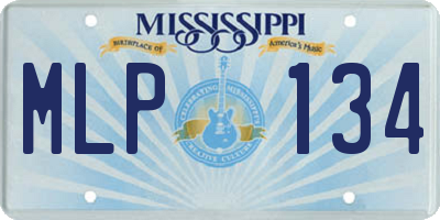 MS license plate MLP134