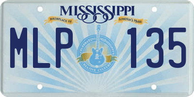 MS license plate MLP135