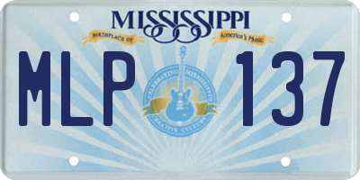 MS license plate MLP137