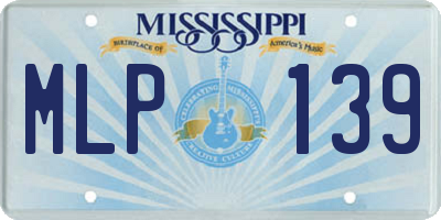 MS license plate MLP139