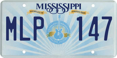 MS license plate MLP147