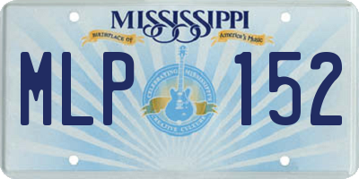 MS license plate MLP152