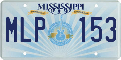 MS license plate MLP153