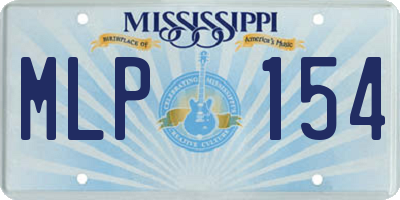 MS license plate MLP154