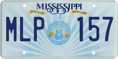MS license plate MLP157