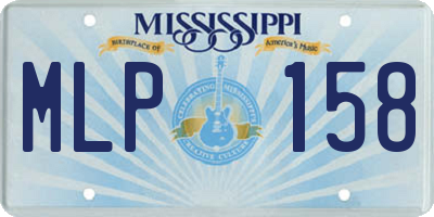 MS license plate MLP158