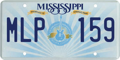 MS license plate MLP159
