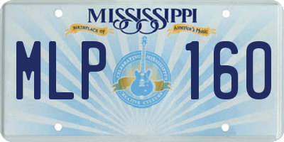 MS license plate MLP160