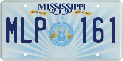 MS license plate MLP161