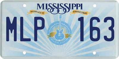 MS license plate MLP163