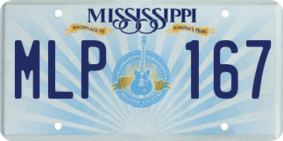 MS license plate MLP167