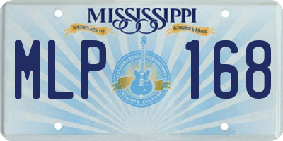 MS license plate MLP168