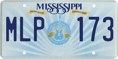 MS license plate MLP173