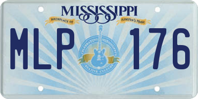 MS license plate MLP176