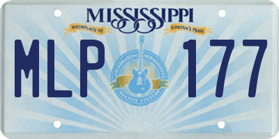 MS license plate MLP177