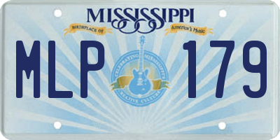 MS license plate MLP179
