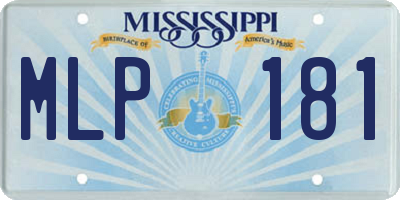 MS license plate MLP181