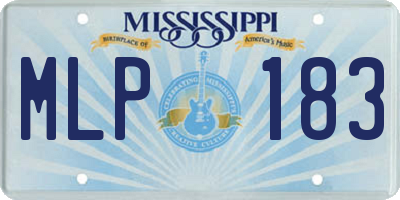 MS license plate MLP183