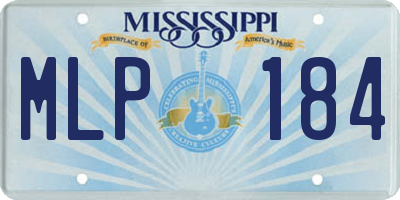 MS license plate MLP184