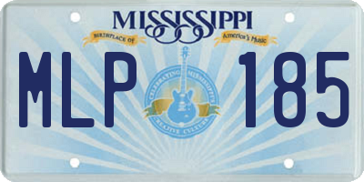 MS license plate MLP185