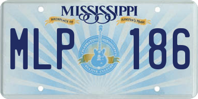 MS license plate MLP186
