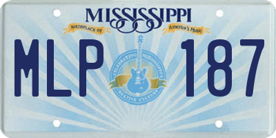 MS license plate MLP187