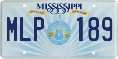 MS license plate MLP189