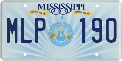 MS license plate MLP190