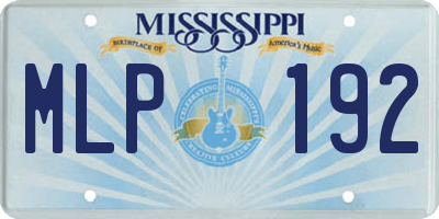 MS license plate MLP192