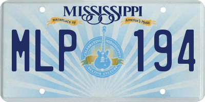 MS license plate MLP194
