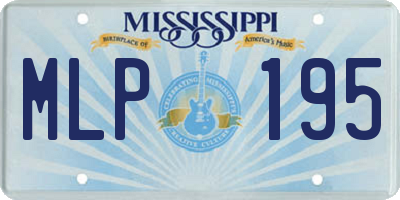 MS license plate MLP195