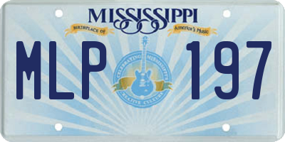MS license plate MLP197
