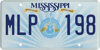 MS license plate MLP198