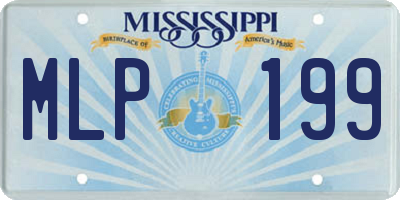 MS license plate MLP199