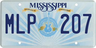 MS license plate MLP207