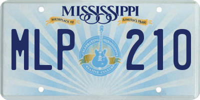MS license plate MLP210