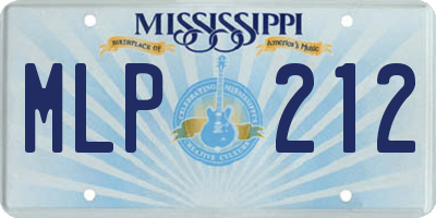MS license plate MLP212