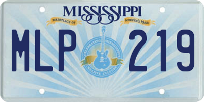MS license plate MLP219
