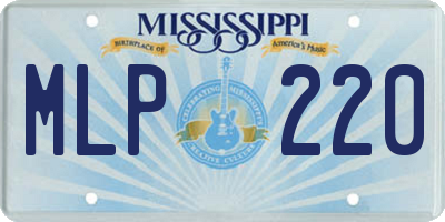 MS license plate MLP220