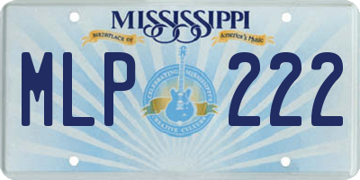 MS license plate MLP222