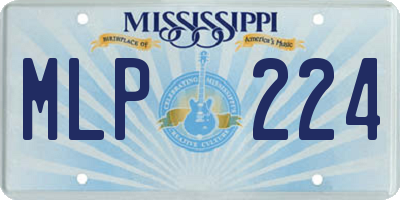 MS license plate MLP224