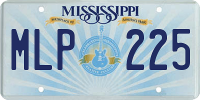 MS license plate MLP225